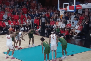 Ejiofor missed both free throws, setting up Baylor's game-winning shot.